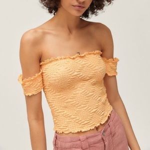 Urban Outfitters Smocked Off-the-Shoulder Top